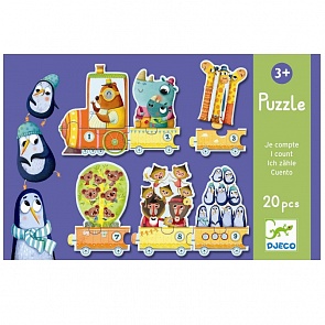 Пазл - Я считаю, 20 деталей (Djeco, 08150k)